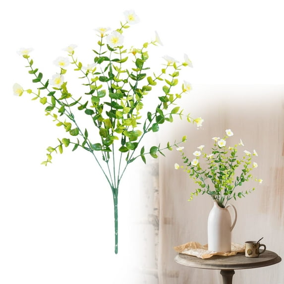 Kingtowag Artificial Morning Glory Hanging Vine Plant Outdoor Indoor Porch Garden Decor, 35-Inch Artificial Morning Glory Hanging Plant, Lifelike Flowers and Leaves, for Indoor or Outdoor Decor (#E)