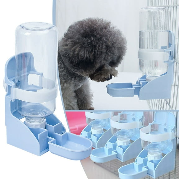 Kingtowag Automatic Hanging Pet Water Fountain, Puppy Cat Hamster Rabbit Drinking Dispenser, 500ml Drip Irrigation System, for Cage Pets, Automatic Waterer