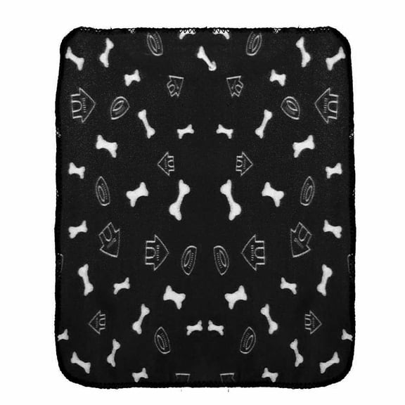 Kingtowag Black Pet Fleece Blanket Mat, Soft Warm Cover for Dog Cat Bed Comfortable Liner, Pet Dog Cat Blanket Soft Warm Fleece Mat 70*60cm, for Couch Car Travel