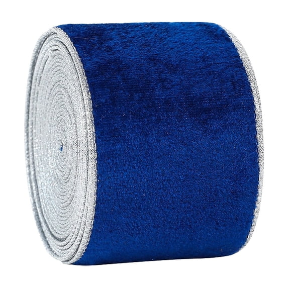 Kingtowag Blue Christmas Velvet Ribbon for Decor, Festive decorative ribbons, for Christmas trees and gift wrapping