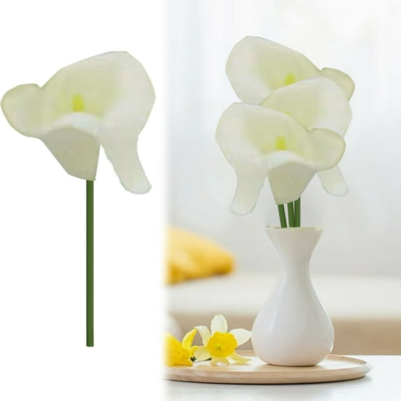 Kingtowag Calla Lily Artificial Flowers (Faux Flower Stem, Wedding Table Decor), No Watering Needed, Uv-Resistant For Long-Lasting Beauty, Ideal For Wedding Centerpieces And Home Decor, Clearance!