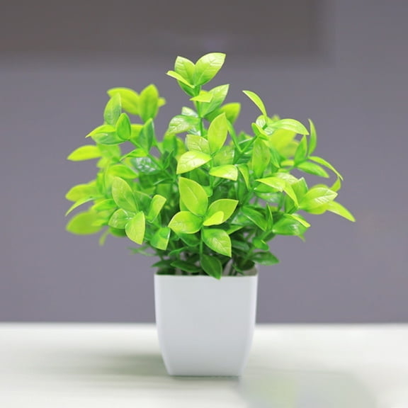 Kingtowag Clearance Artificial Flowers Porch Indoor Cemetery Fall Winter Decor, Simulation Potted White Pot Cross River Leaf, Perfect for Wedding, Holiday, Parties Gifts