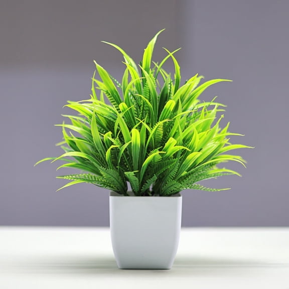 Kingtowag Clearance Artificial Flowers Porch Indoor Cemetery Fall Winter Decor, Simulation Potted White Pot New Spring Grass, Perfect for Wedding, Holiday, Parties Gifts