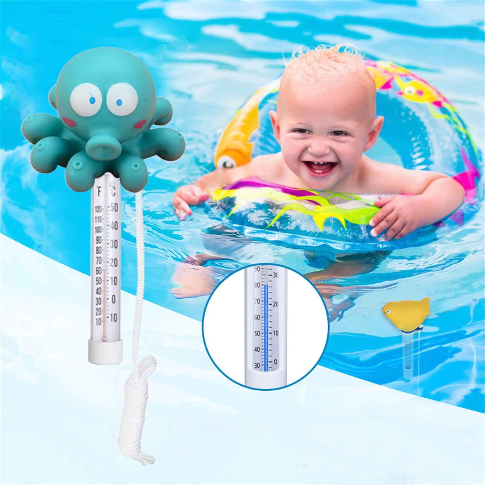 Kingtowag Clearance! Thermometer Floating Pool Animal Hydrotherapy Pool ...