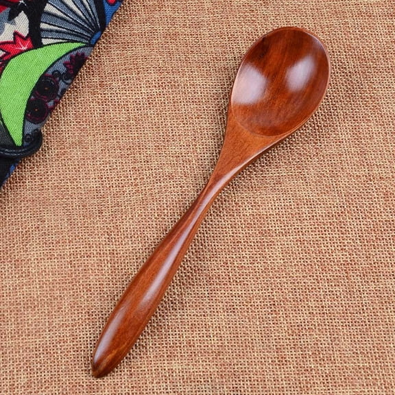 Kingtowag Coffee Color Wooden Spoon for Kitchen, Wooden Spoon Bamboo Cooking Tool, Eco-Friendly Lightweight, Ideal for Catering and Home Use.