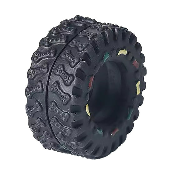Kingtowag Dog Squeak Toy Tough Rubber Tire, Indestructible Chew Toy for Aggressive Chewers Large Breed, Tough Dog Toys for Aggressive Chewers Rubber Tire Chew Toy