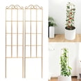 thumbnail image 1 of Kingtowag Gold Planter Vertical Pot Trellis for Indoor Decorative, 2-Pack Steel Floral Trellis, 19.69" * 5.9", Freestanding Plant Climbing Frame, Rust-Resistant and Durable, 1 of 8