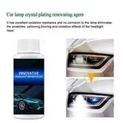 Kingtowag Headlight Kit Car Liquid Renewals Polish Cleaning 50Ml Headlight Cleaning Supplies, 1 Bottle of Cleaning Fluid, Cleaning Brush, Deals of the Day Clearance