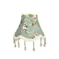 thumbnail image 1 of Kingtowag Linen Pendant Lamp Shade, E27 Bulb Cover, European Linen Drum Lamp Shade - E27 Bulb Compatible Farmhouse Pendant Cover with Rose Embroidery, Living Room Accent Lighting, 1 of 10