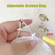 Kingtowag Office Supplies, Knitted Loop Alloydoes Not Knitting Knitting Lover, 2X Knitted Rings, Clearance Items