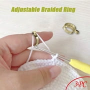 Kingtowag Office Supplies, Knitted Loop Alloydoes Not Knitting Knitting Lover, 3X Knitted Rings, Clearance Items