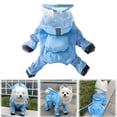 thumbnail image 1 of Kingtowag Pet Onesie Waterproof Raincoat Size L, Dog Rain Suit with Shoes Full Coverage Reflective, Reflective Dog Raincoat Hooded Pet Suit All-Weather Canine Wear, for Small to Large Dogs, 1 of 9