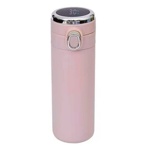 Kingtowag Pink Stainless Steel Flask Water Bottle, Stainless Steel Flask with Led Temperature Display, Vacuum Insulated, Keeps Drinks Hot/Cold for Hours.