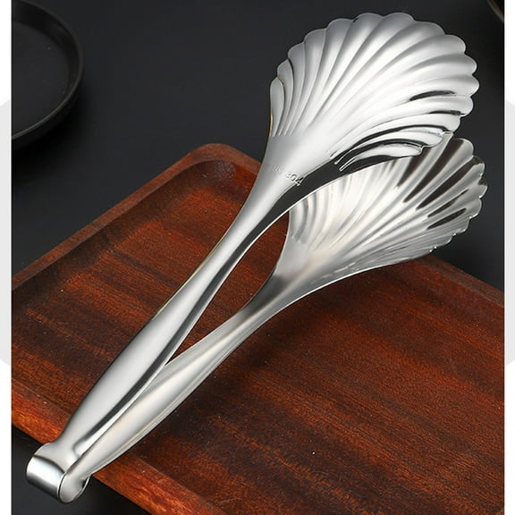 Kingtowag (Plated Design for Restaurants), Stainless Tongs Elegant Buffet Salad Serving Tools Plated Design for Restaurants Pastries and Grilling Kitchen, Silver