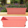 thumbnail image 1 of Kingtowag Rectangular Window Planter, Green Resin Window Box - Drainage Holes Keep Plants Healthy Indoors/Out (#B), 1 of 8