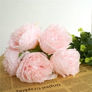Kingtowag Spring Decor, Artificial Flowers Fivehead Peony Letters Put A Bunch of Peony Flowers Home Wedding Props Studio Shooting Flowers Fake Flowers, Spring Sale 2024