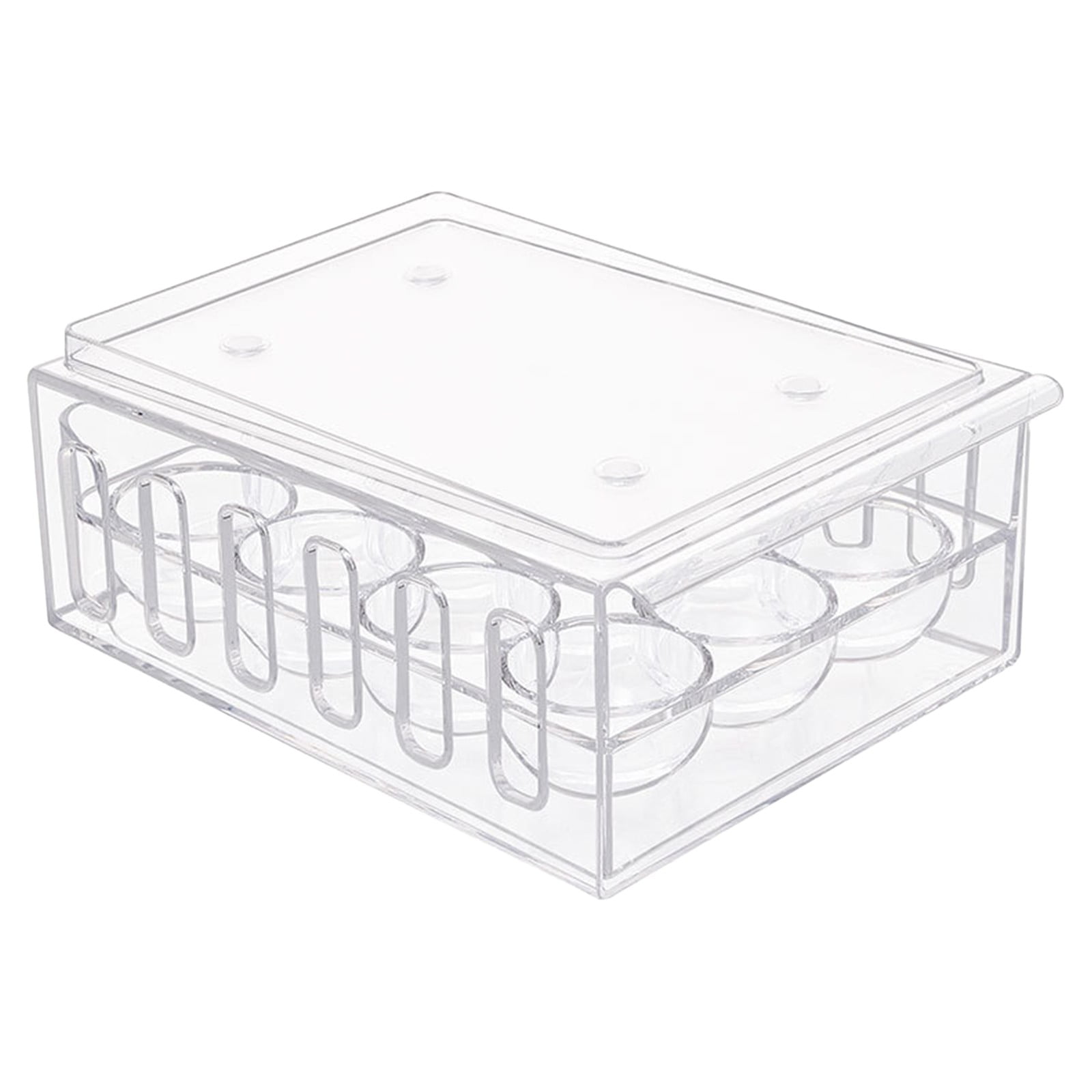 Kingtowag Stackable 12/18 Egg Holder for Fridge, Transparent Egg Dispenser Refrigerator Organizer, Large Inventory, Large Inventory