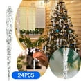 thumbnail image 1 of Kingtowag Wall Plaques, Clear Glass Icicle Christmas Ornament Set of 24, 24 Pendants, Room Decor 24*Icicle, up to 50% Off, 1 of 5