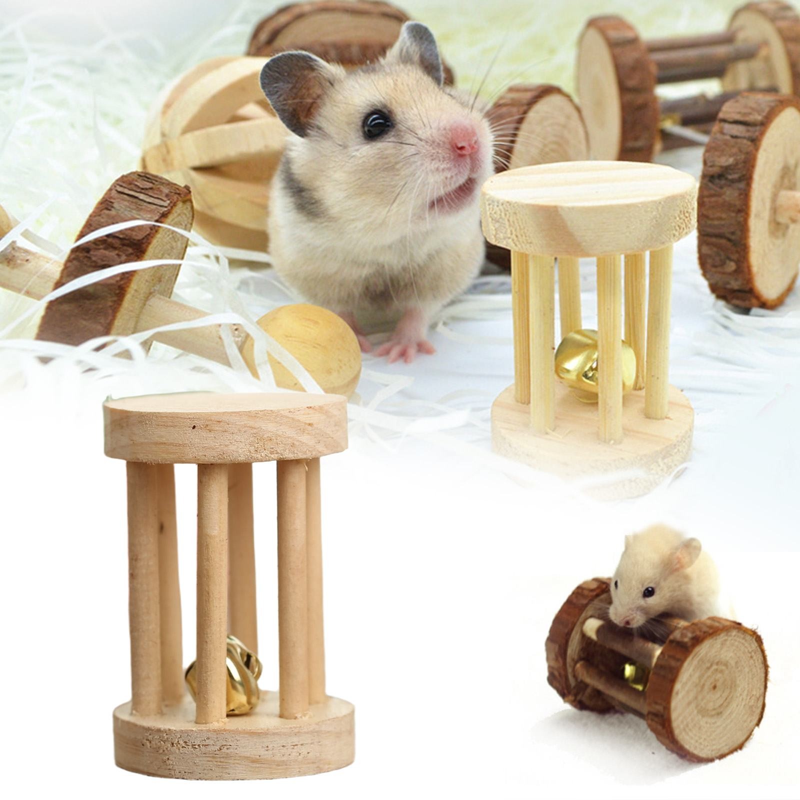 Kingtowag Wooden Small Pet Toys Large Round Shaft 7x5, Hamster Chew ...