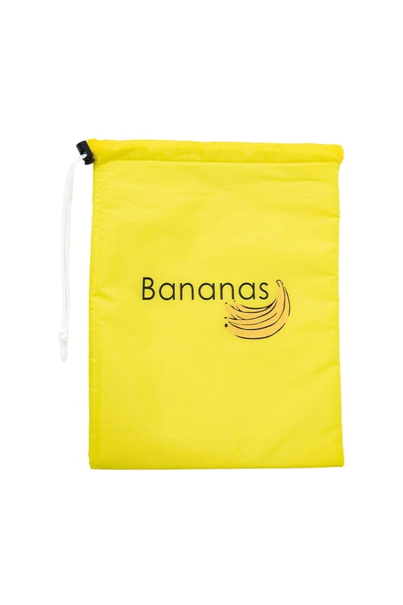 Kingtowag Yellow Vegetable Fruit Storage Bags Drawstring, Banana and Lettuce Storage Bag, Washable and Odor-Proof, Keeps Produce Fresh