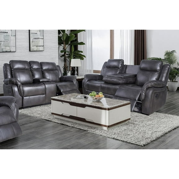 Kingway Dontiavion 2-Piece Faux Leather Living Room Set