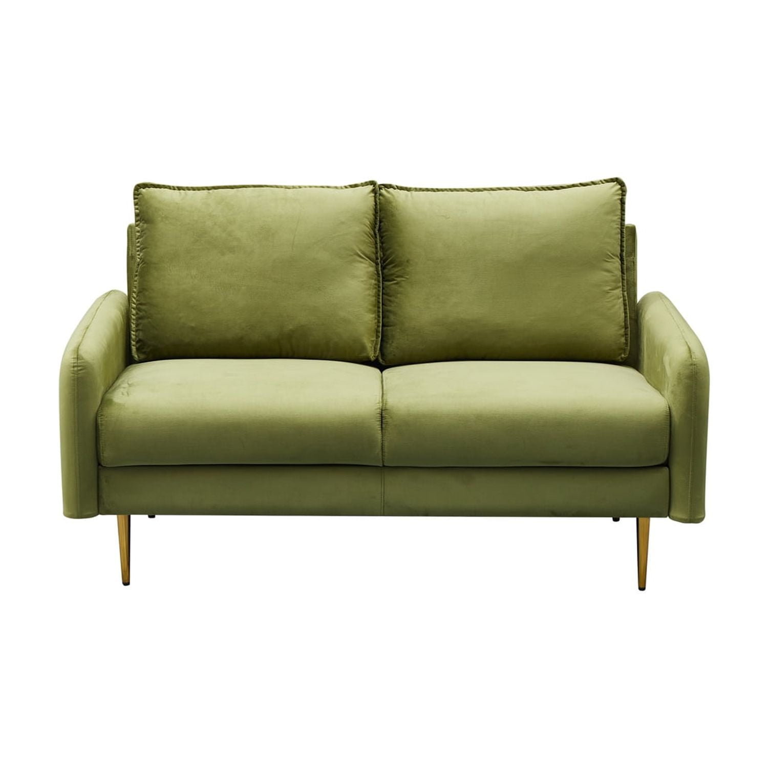 Kingway Furniture Almor Velvet Living Room Loveseat in Army Green