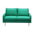 thumbnail image 1 of Kingway Furniture Almor Velvet Living Room Loveseat in Green, 1 of 4