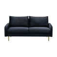 thumbnail image 1 of Kingway Furniture Almor Velvet Living Room Sofa in Black, 1 of 5