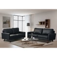 thumbnail image 1 of Kingway Furniture Aneley Faux Leather Living Room Furniture-Color:Black,Size:2pc, 1 of 3