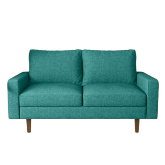 Kingway Furniture Ashton Linen Living Room Loveseat in Green