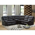 thumbnail image 1 of Kingway Furniture Faux Leather Reclining Sectional Sofa, Brown, 1 of 4