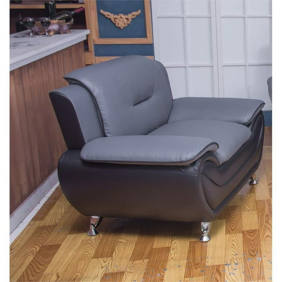 Kingway Furniture Oreo Living Room Chair - Black/Grey