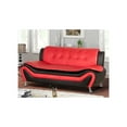 thumbnail image 1 of Kingway Furniture Puma Faux Leather Living Room Sofa - Black/Red, 1 of 7