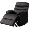 thumbnail image 1 of Kingway Furniture Tolar Microfiber Manual Recliner - Black, 1 of 5