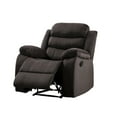thumbnail image 1 of Kingway Furniture Zaffer Microfiber Living Room Recliner In Brown, 1 of 3
