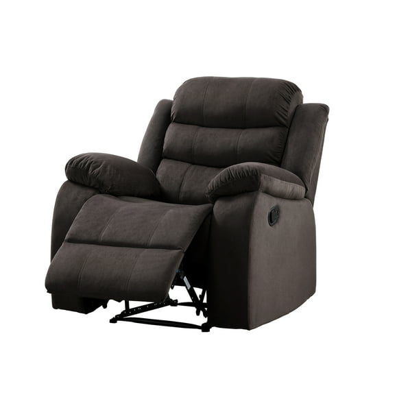 Kingway Furniture Zaffer Microfiber Living Room Recliner In Brown