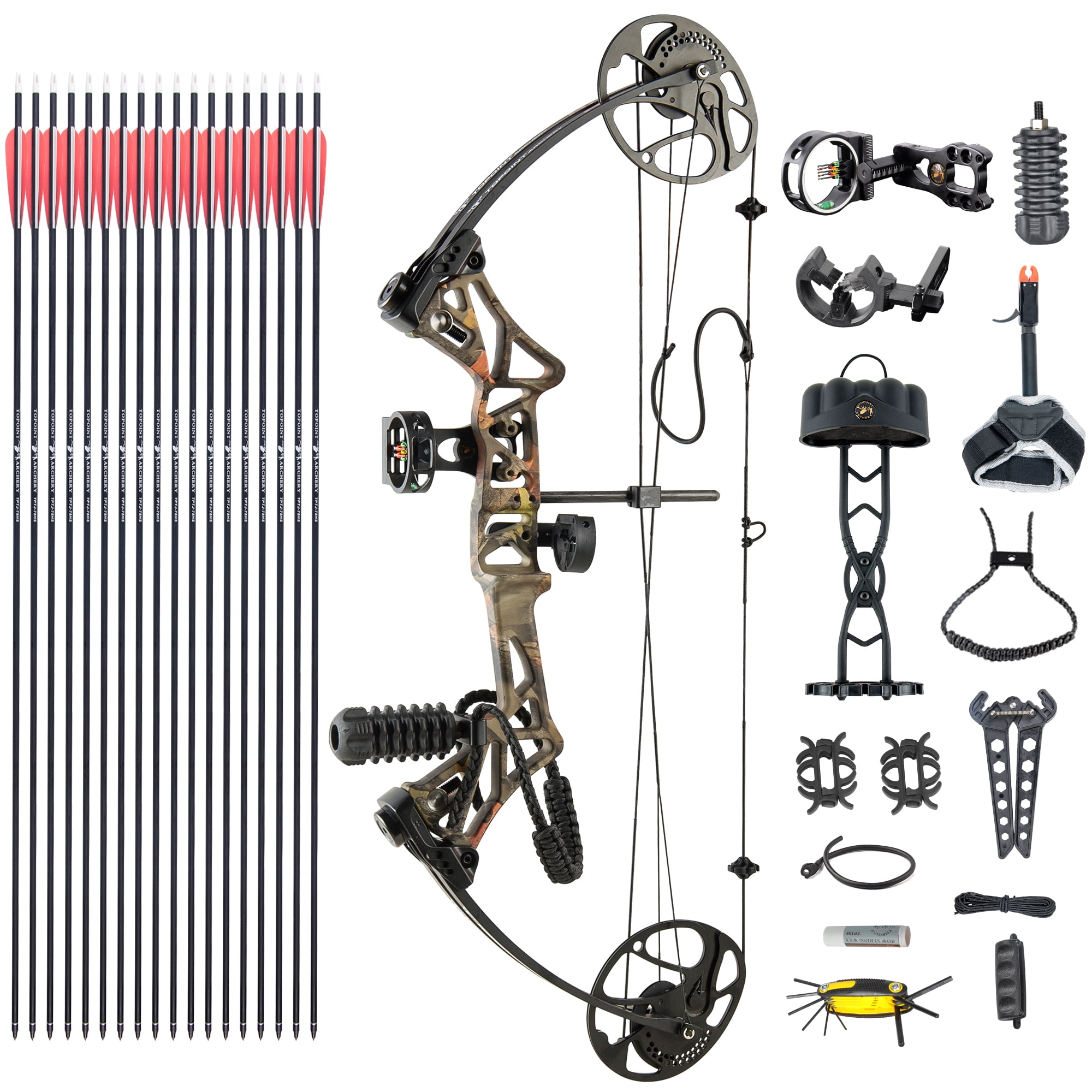 Kingwolfox Archery Compound Bow, Hunting Bow Archery Set, Compound Bow Set for Youth, Beginner