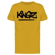 Kingz Word Sprayed T-Shirt Men -Image by Shutterstock, Male Medium