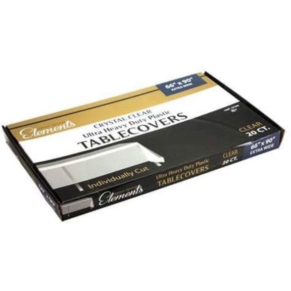 Kingzak Plastic Precut Table Covers - 66 x 90 Clear Pack of 20