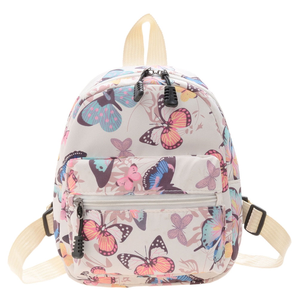 Kingzram Mini Backpack Girls Cute Small Backpack Purse for Women Teens Kids  School Travel Shoulder Purse Bag (Flower Butterfly)