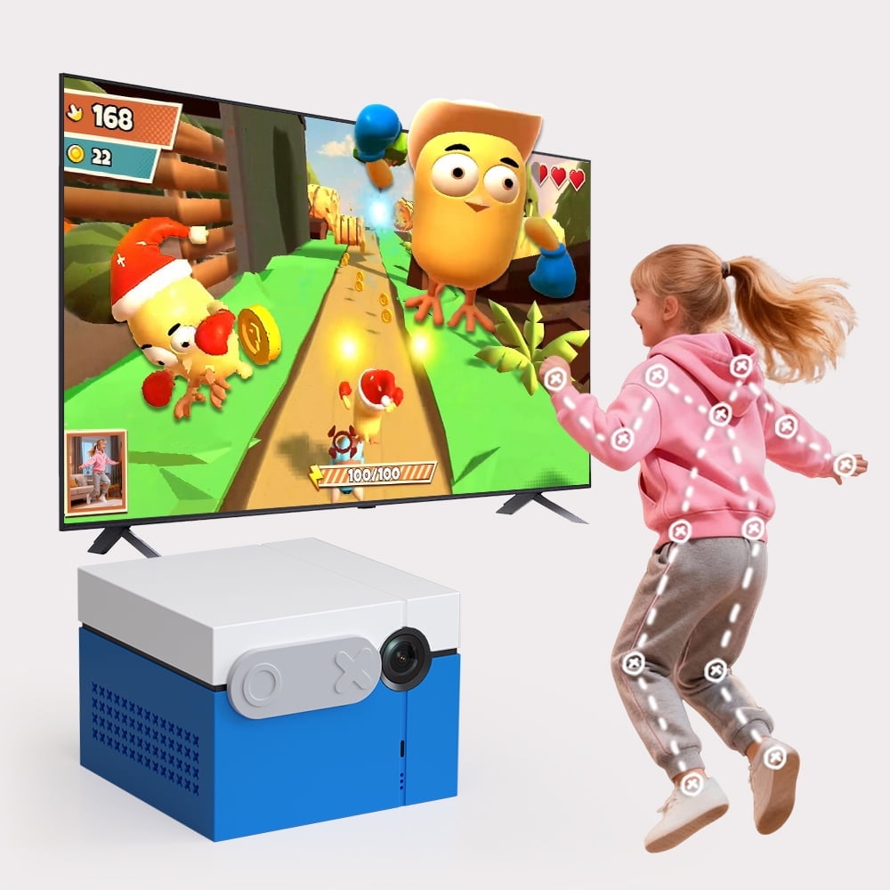 KINHANK MotionX Video Game Consoles with 30+ Games for Kids & Families,Continuous updates,Plug & Play,Indoor Active Play System