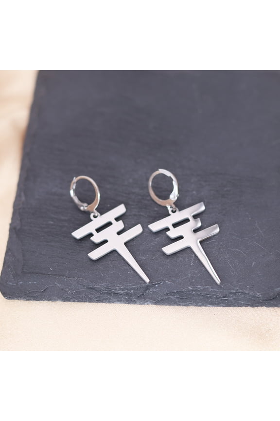 Tokio Hotel Earrings Stainless Steel Tokio Hotel Pendant Logo Bill Kaulitz Logo Symbol Earring Wholesale