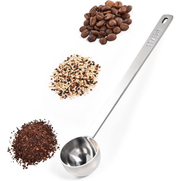 Kinizeder Durable Stainless Steel Coffee Scoops – 8.3in Long, 1.4in Diameter for Precise Measuring