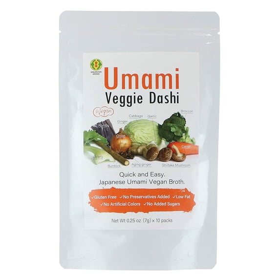 Kinjirushi Umami Veggie Broth KEF16 Soup Packet Dashi Udon Noodles, Seasoning Packet, No MSG Seasoning, Gluten Free Vegetable, Dashi Broth, Vegan Soup Base, Instand Dashi, Shiitake, Natural Soup