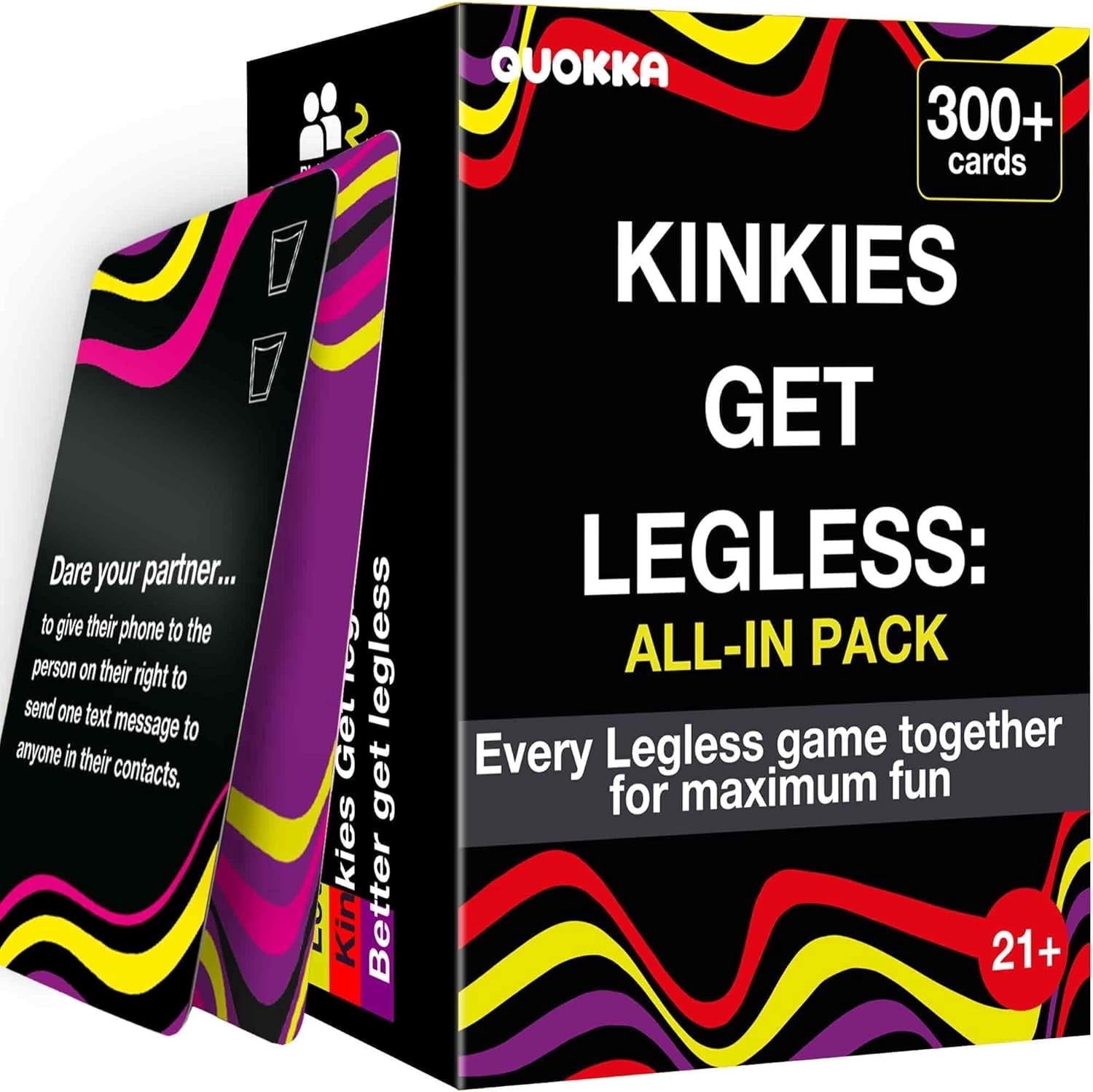 Kinkies Get Legless All-in Pack – 3 Adult Card Games in One