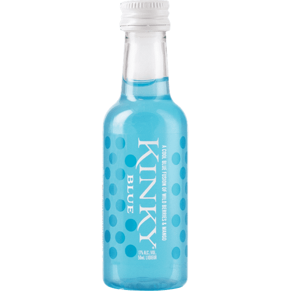 Kinky Cocktails Blue Liqueur, Vodka, 34 Proof, 50ml Plastic Bottle, 1.7 fl oz