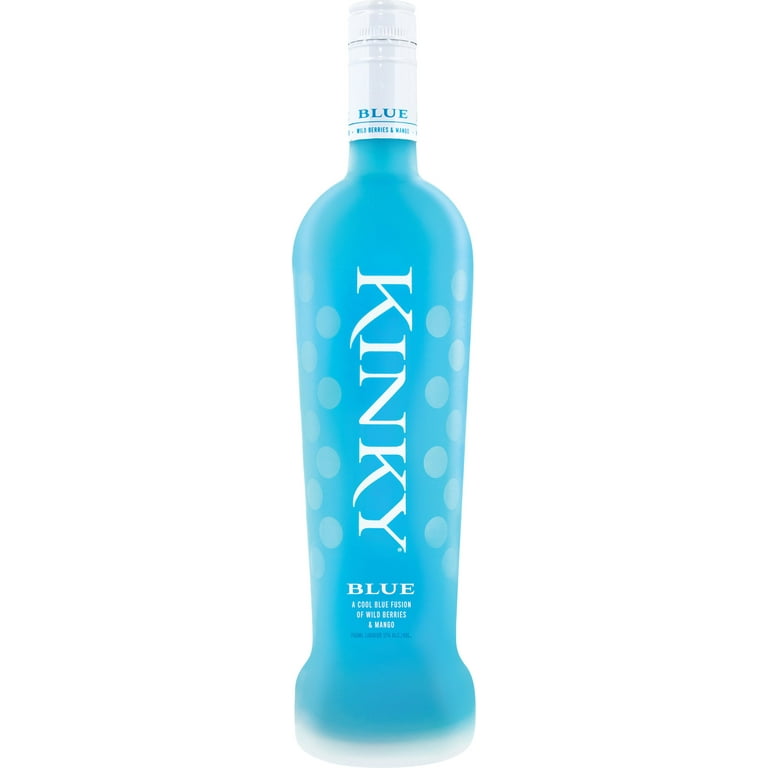 【キャプション付き】『青liquor 』1杯 Kinky Liqueurs Blue, Vodka, 750ml Glass Bottle, 17% ABV