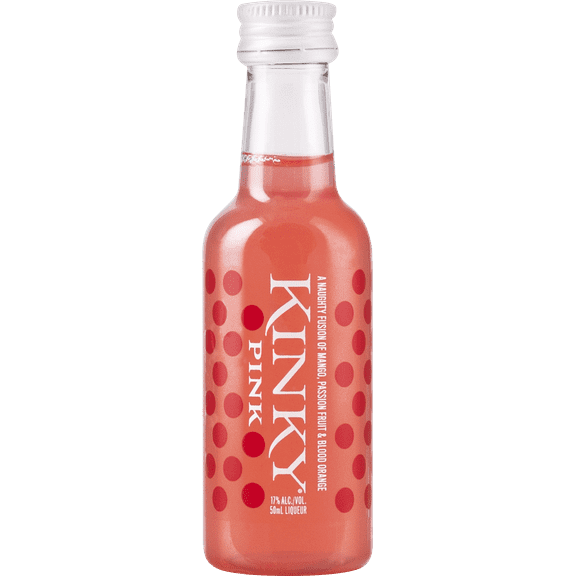 Kinky Cocktails Pink Liqueur, Vodka, 34 Proof, 50ml Plastic Bottle, 1.7 fl oz