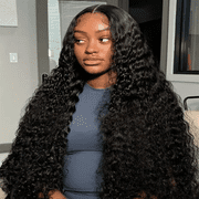 Kinky Curly 1pcs 26 Inch 180% Density Preplucked Baby Hair Black Synthetic Hair Lace Front Wig Glueless  Daily Wig for Women Heat Resistant