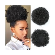 Kinky Curly Afro Puff Drawstring Ponytail Hair Extension for Black Women - Premium Synthetic Hairpiece